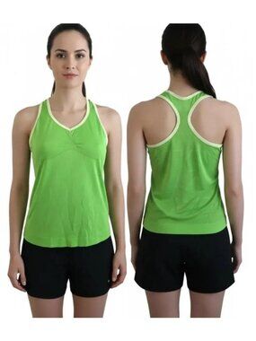 Nike Dry Fit Green Mesh Racerback Workout Activewear Tank Top Women's Medium